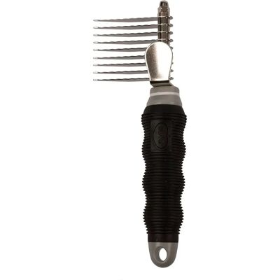 Duvo Haustierpflegekamm - Knoten & Verfilzungen - Schwarz, Grau - 14cm Duvo Haustierpflegekamm - Knoten & Verfilzungen - Schwarz, Grau - 14cm