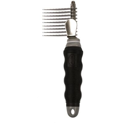 Duvo Beauty Haustierpflegebürste - Lange Zähne, Schwarz & Grau Duvo Beauty Haustierpflegebürste - Lange Zähne, Schwarz & Grau
