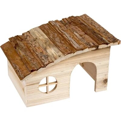 Duvo+ Holzlodge - Holzhäuschen mit Schrägdach für Nagetiere Duvo+ Holzlodge - Holzhäuschen mit Schrägdach für Nagetiere