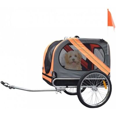 Duvoplus Haustiere Fahrradanhänger - 80x56.5x63 cm - Mehrfarbig Duvoplus Haustiere Fahrradanhänger - 80x56.5x63 cm - Mehrfarbig