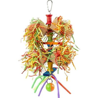 Duvo+ Bunte Strohring Hänger - Vogelspielzeug Duvo+ Bunte Strohring Hänger - Vogelspielzeug
