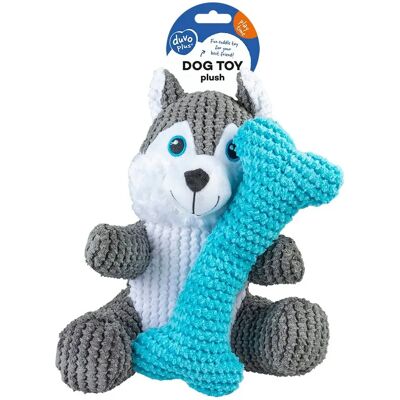 DUVO+ Plüschspielzeug für Husky + Knochen - Hundespielzeug DUVO+ Plüschspielzeug für Husky + Knochen - Hundespielzeug