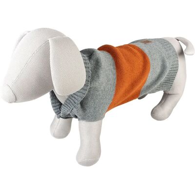 Duvo+ Hundesweater Grau/Orange Gemütliches Winterstrick Duvo+ Hundesweater Grau/Orange Gemütliches Winterstrick