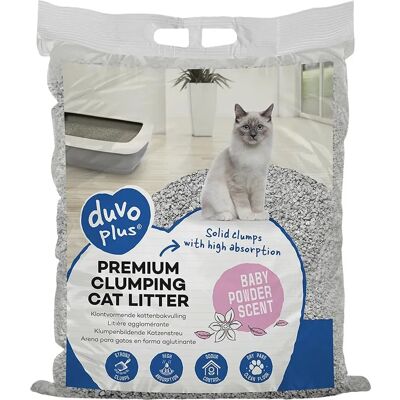 Duvo+ Katzenstreu Premium Babypuder Duft - klumpbildande Katzenstreu Duvo+ Katzenstreu Premium Babypuder Duft - klumpbildande Katzenstreu