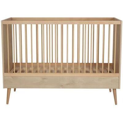 Lit bébé Quax Chêne Naturel - Réglable et Convertible Lit bébé Quax Chêne Naturel - Réglable et Convertible