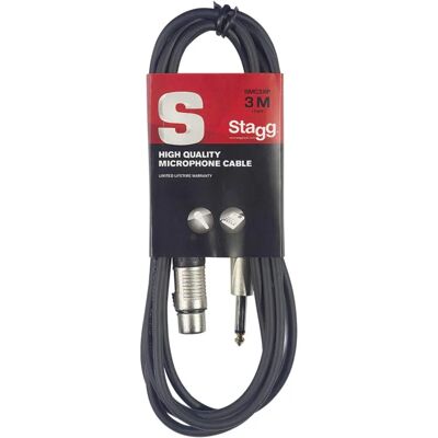 Câble microphone Stagg SMC3XP - 3m Noir - Câble microphone Câble microphone Stagg SMC3XP - 3m Noir - Câble microphone
