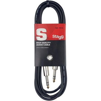 Stagg Sac1ps Dl - Stereo Jack Kabel 1m Stagg Sac1ps Dl - Stereo Jack Kabel 1m