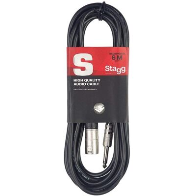 Stagg SAC6PXM DL - 6m mono jack naar XLR kabel Stagg SAC6PXM DL - 6m mono jack naar XLR kabel