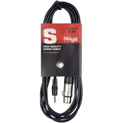 Stagg SAC3MPSBXF - XLR mini-jack ljudkabel Stagg SAC3MPSBXF - XLR mini-jack ljudkabel