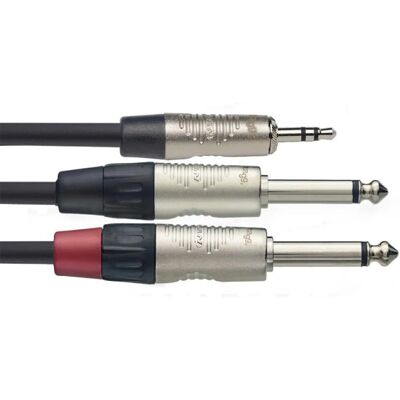 Stagg Mini Jack Stereo/Mono Y-Cable - 3m - Audio Cable Stagg Mini Jack Stereo/Mono Y-Cable - 3m - Audio Cable