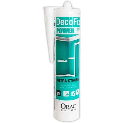 Colla di montaggio DecoFix POWER FDP700 - 290ml Bianco - Esterni & Umidi Colla di montaggio DecoFix POWER FDP700 - 290ml Bianco - Esterni & Umidi