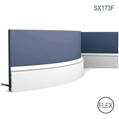 Orac Decor White Flexible Moulding SX173F - Skirting, Modern Style, 200cm Orac Decor White Flexible Moulding SX173F - Skirting, Modern Style, 200cm