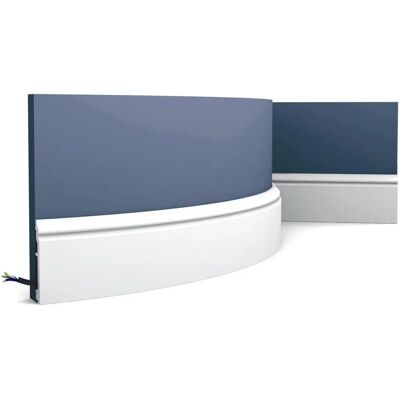 Orac Decor Blanco Moldura Flexible SX173F - Rodapié, Moderno, 200cm Orac Decor Blanco Moldura Flexible SX173F - Rodapié, Moderno, 200cm