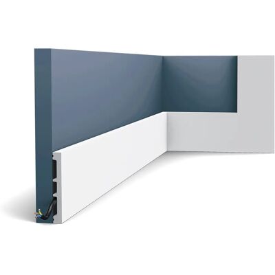 Orac Decor AXXENT Skirting - White - 200cm x 1.3cm x 10.2cm Orac Decor AXXENT Skirting - White - 200cm x 1.3cm x 10.2cm