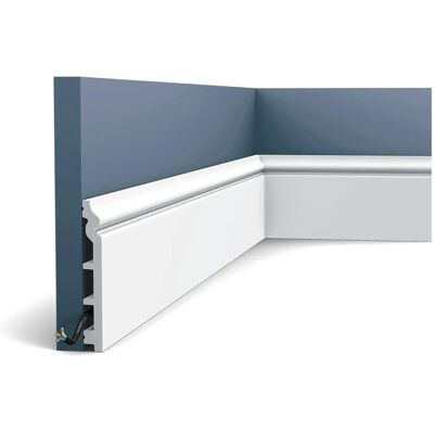 Orac - Luxxus Baseboard White - Shock Resistant, 2m Orac - Luxxus Baseboard White - Shock Resistant, 2m