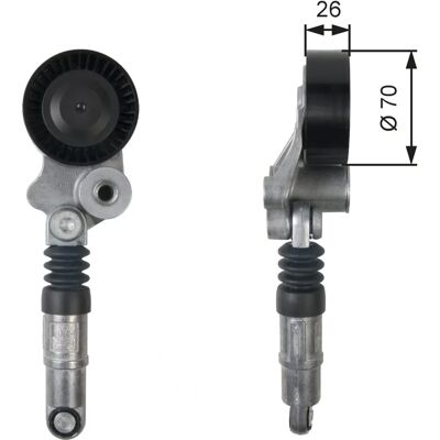 Întinzător de curea în V Gates T39158 - Întinzător de curea în V pentru Mercedes-Benz Sprinter Întinzător de curea în V Gates T39158 - Întinzător de curea în V pentru Mercedes-Benz Sprinter
