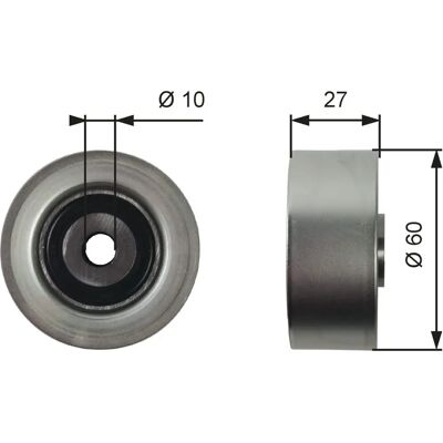 Rola de Întoarcere Gates 60mm Suprafață Metalică - Rola de Întoarcere Rola de Întoarcere Gates 60mm Suprafață Metalică - Rola de Întoarcere