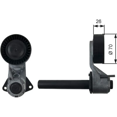 Tensionator curea Gates - Curea trapezoidală - BMW X5 X6 Tensionator curea Gates - Curea trapezoidală - BMW X5 X6