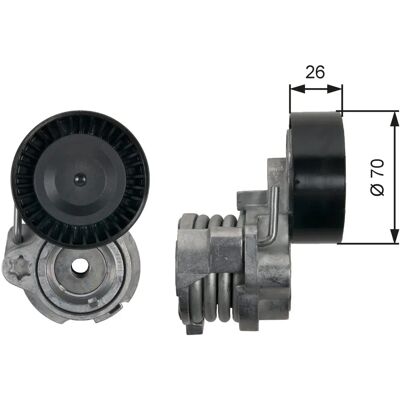 Gates T39148 Rulment de Tensiune a Curelei - Riemenspanner Gates T39148 Rulment de Tensiune a Curelei - Riemenspanner