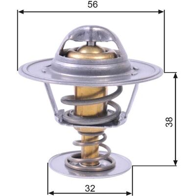 GATES Termostat uden hus 82°C til Fiat, Seat, Lancia - Termostat GATES Termostat uden hus 82°C til Fiat, Seat, Lancia - Termostat
