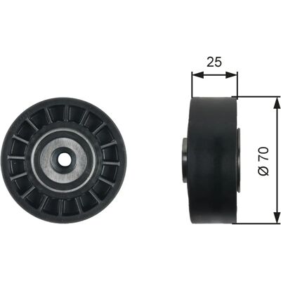 Τροχαλία Τάσης Gates - Mercedes-Benz 70mm - Drivealign Τροχαλία Τάσης Gates - Mercedes-Benz 70mm - Drivealign