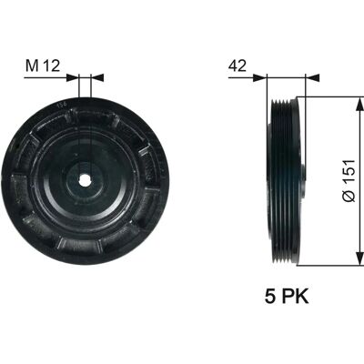 Gates Pully - TVD1116 - Vilebrækskive til Nissan Opel Gates Pully - TVD1116 - Vilebrækskive til Nissan Opel