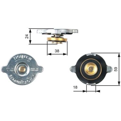 GATES RC111 Korek chłodnicy - Ciśnienie 10 psi GATES RC111 Korek chłodnicy - Ciśnienie 10 psi