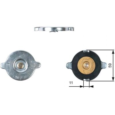 Korek chłodnicy Gates Nissan - Średnica 59mm Korek chłodnicy Gates Nissan - Średnica 59mm