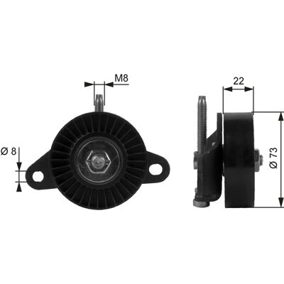 Kit de tensionare a curelei GATES T38056 - Ford Fiesta 4, Escort 6, Escort Classic Break Kit de tensionare a curelei GATES T38056 - Ford Fiesta 4, Escort 6, Escort Classic Break