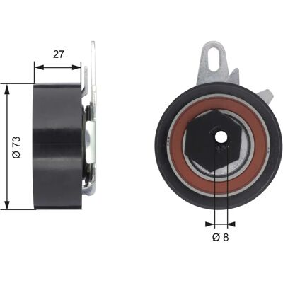 Gates T43047 Spannrolle für VW Transporter 4 - Zahnriemen und Spannrolle Gates T43047 Spannrolle für VW Transporter 4 - Zahnriemen und Spannrolle