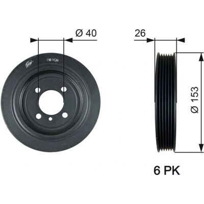 GATES TVD1129 Ασφαλιστικό τροχό - Hyundai Santa Fe, Tucson, Kia Cee'd - Ασφαλιστικό τροχό GATES TVD1129 Ασφαλιστικό τροχό - Hyundai Santa Fe, Tucson, Kia Cee'd - Ασφαλιστικό τροχό