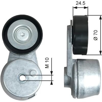 GATES T39375 Roată tensionare - Roți de tensionare pentru Opel Mokka, Corsa E GATES T39375 Roată tensionare - Roți de tensionare pentru Opel Mokka, Corsa E