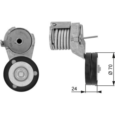Rolă de Tensionare a Curelei de Distribuție Gates T38282 - Riemenspanner Rolă de Tensionare a Curelei de Distribuție Gates T38282 - Riemenspanner