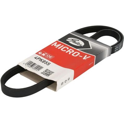Gates Poly-V rem - 4PK855 - Svart - 14,2mm Bred Gates Poly-V rem - 4PK855 - Svart - 14,2mm Bred