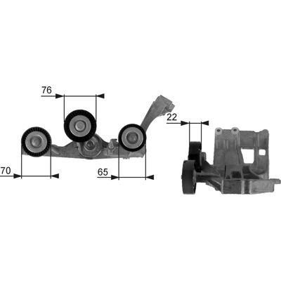 Kit de tensionare și roată Micro-V Gates T38429 pentru Mercedes-Benz Clasa A W169 & W245 Kit de tensionare și roată Micro-V Gates T38429 pentru Mercedes-Benz Clasa A W169 & W245
