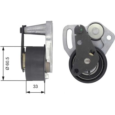 Gates Tensioner Pulley til Timingbælte - Alfa Romeo & Fiat Gates Tensioner Pulley til Timingbælte - Alfa Romeo & Fiat