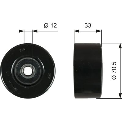 Οδηγός τροχαλίας Gates T36762 - Για V-ιμάντες Nissan/Renault Οδηγός τροχαλίας Gates T36762 - Για V-ιμάντες Nissan/Renault