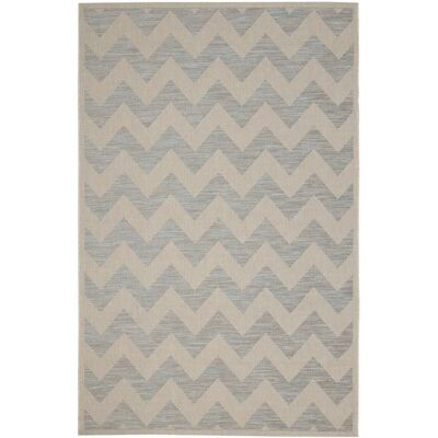 Dekoria Teppich Modern Chevron Wolle/Eisblau 160x230 - Beige, Blau Dekoria Teppich Modern Chevron Wolle/Eisblau 160x230 - Beige, Blau