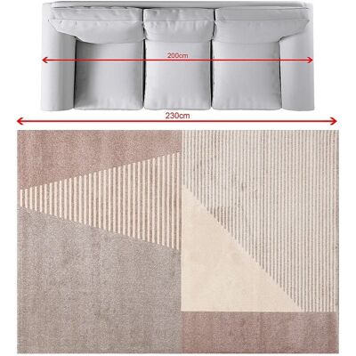 Dekoria Sevilla Papierweiß Dusty Rose Teppich - 160x230cm - Modernes Geometrisches Design Dekoria Sevilla Papierweiß Dusty Rose Teppich - 160x230cm - Modernes Geometrisches Design