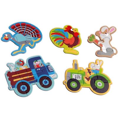 Puzzle Débutant Scratch 2+ - Ferme 5 Mini Puzzles - Publicité Puzzle Débutant Scratch 2+ - Ferme 5 Mini Puzzles - Publicité