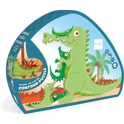 Puzzle Scratch Europe Crocodile - 36 Pièces - Publicité Puzzle Scratch Europe Crocodile - 36 Pièces - Publicité