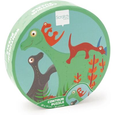 Puzzle Contour Dino - 30 pièces pour enfants - Publicité Puzzle Contour Dino - 30 pièces pour enfants - Publicité