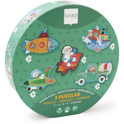 Scratch Voertuigen Puzzel - 3/4/5/6/8 Stuks voor Peuters Scratch Voertuigen Puzzel - 3/4/5/6/8 Stuks voor Peuters