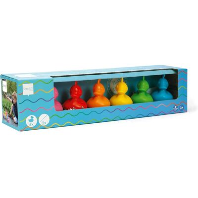 Ensemble de canards de bain arc-en-ciel de Scratch Europe - Jouet pour enfants - Publicité Ensemble de canards de bain arc-en-ciel de Scratch Europe - Jouet pour enfants - Publicité