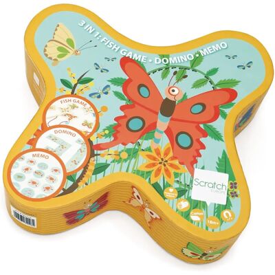 Scratch Spiel 3-in-1 Schmetterling - Gesellschaftsspiel Scratch Spiel 3-in-1 Schmetterling - Gesellschaftsspiel