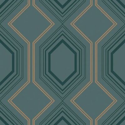 WOW - Art Deco Chic - vert - 0,52 m x 10 m - Wallpaper - Publicité WOW - Art Deco Chic - vert - 0,52 m x 10 m - Wallpaper - Publicité