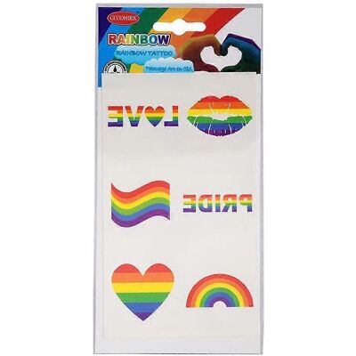 Jadeo Rainbow Tattoo Set - Pride Parade Jadeo Rainbow Tattoo Set - Pride Parade