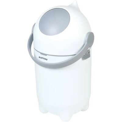 Nattou Diaper Pail - White/Grey - Easy to use Nattou Diaper Pail - White/Grey - Easy to use