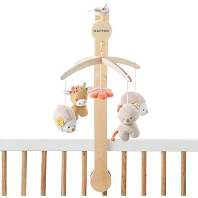 Nattou Baby Mobile - Sanfte Melodie Tierkarussell fürs Gitterbett Nattou Baby Mobile - Sanfte Melodie Tierkarussell fürs Gitterbett