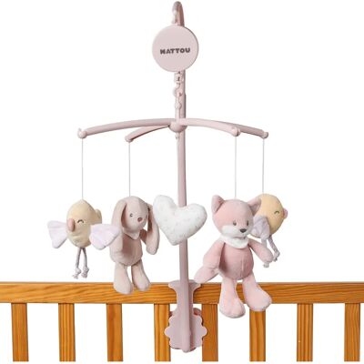 Mobile bébé Nattou - Alice & Pomme Rose - Mobile musical Mobile bébé Nattou - Alice & Pomme Rose - Mobile musical